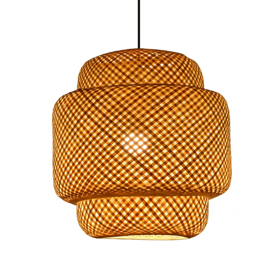 Straw Chandelier Large
